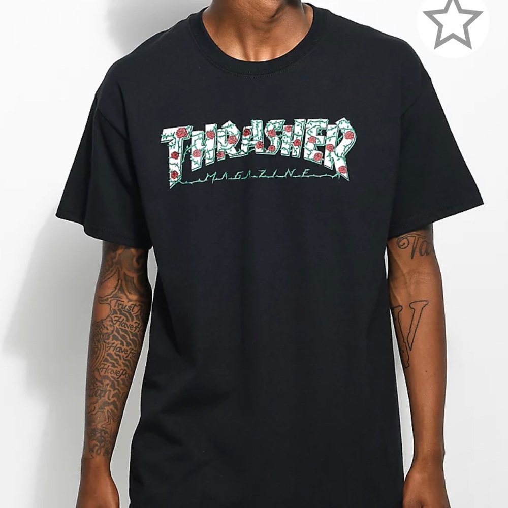 Trasher Roses Black T-Shirt